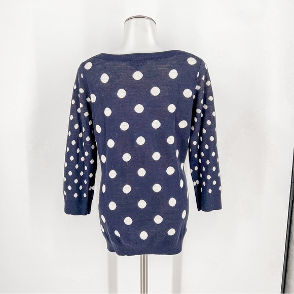 The Limited dark blue with white polka dots sweater - Picture 3 of 3